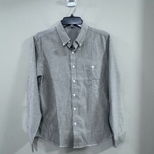 Patagonia Boy's Casual Gray Button-Down Shirt. Size XL
